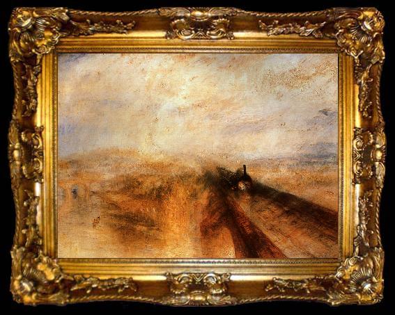 framed  Joseph Mallord William Turner Rain, Steam and Speed The Great Western Railway, ta009-2